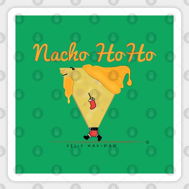 Nacho HoHo Tortilla Chip Santa Claus Magnet by Sanford Studio